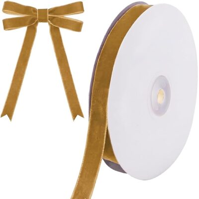 HASTHIP® Ribbon Roll Velvet Ribbons for Gift Wrapping, DIY Crafts and Holiday Decoration Decorative Christmas Ribbon (15mm Wide x 10 Yards Long)