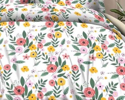 Jai BUN Soft Super Glace Cotton 285 TC Single Bed Size Quilt Cover || Razai Cover || Duvet Cover || Blanket Cover || Comforter Cover with Zipper, 60" x 90 ", Beige, 1 Pc