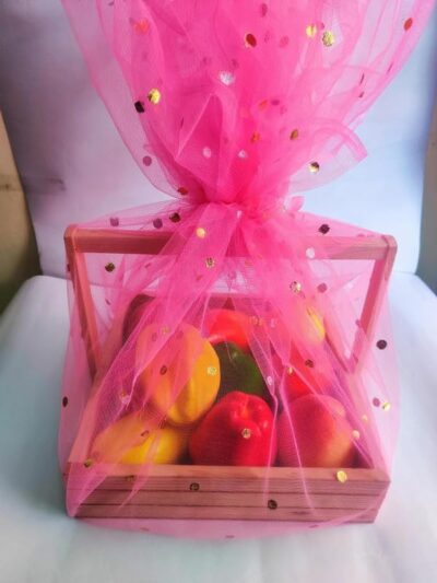 Pink Dotted Net Fabric for Decoration – 5m x 1m, Gift & Party Décor