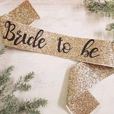 Party Props Bride to Be Sash - Set of 1 | Bride to Be Decoration Set Combo | Glitter Sash | Bridal Shower Decorations Kit | Spinster Party Decorations for Women