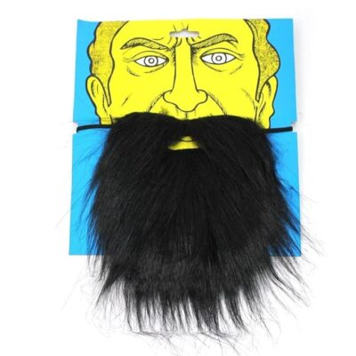 Black Long Beard and Moustache Black Fake Beards Costume Beard Mustache Halloween Funny Beard for Kids Jesus Costume Beard Men Facial Hair Accessories 1pcs