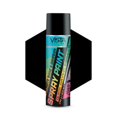 Vista Auto Care Black Matte Spray Paint – 400 ml