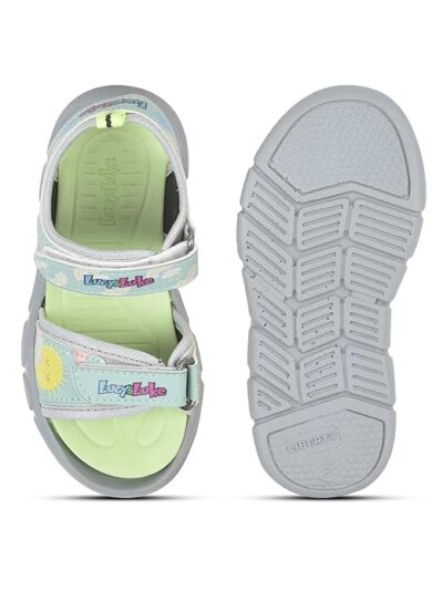Liberty Lucy & Luke FLYNN-41 Casual Velcro Sandal for Kids - Light Green, Pink & Sky Blue | Comfortable and Cushioned Footbed | Durable Summer Footwear for Outdoor | Ideal for Everyday Wear