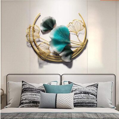 Artemade Ginkgo Leaf Decorative Metal Wall Art Sculpture | Elegant Home & Hotel Wall Décor (19x16 Inch)