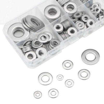 DIY Crafts Stainless Steel Flat Washer Set – 360 Pcs (M2–M10)