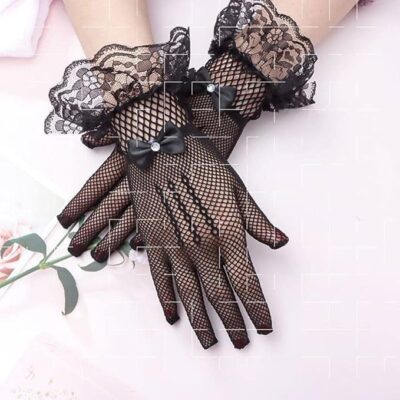 Ladies Lace Gloves Elegant Short Gloves Courtesy Summer Gloves for Wedding Dinner Parties