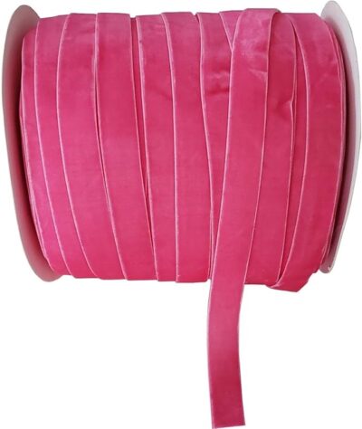 10 Mt Pink Velvet Christmas Ribbons 1" for Xmas Gift Wrapping Decoration Art and Craft and Christmas Tree and Wreath Decoration