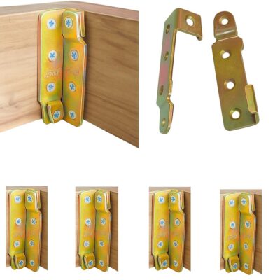 Bed Rail Brackets Set of 4 – Heavy-Duty Steel Bed Frame Connectors for Wooden Beds, Headboards & Footboards