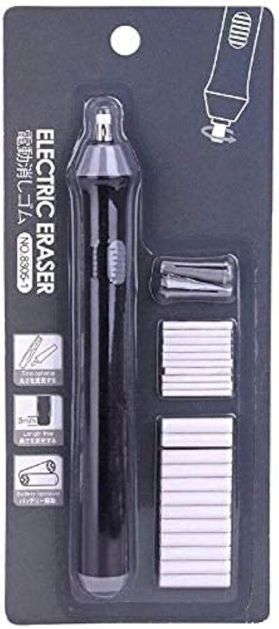 ArtBee Battery Operated Electric Eraser Kit with 22 Refills (Slim Design)