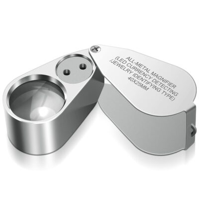 Leffis 40X LED & UV Jeweler’s Loupe Folding Magnifier