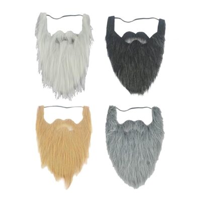 MYADDICTION Fake Beard Props Party Favors Funny Stage Performance Xmas Santa Claus Beard White