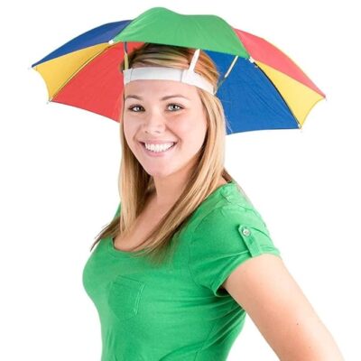 INFISPACE Handsfree Umbrella Hat for Men & Women – 21" Sun & Rain Protection