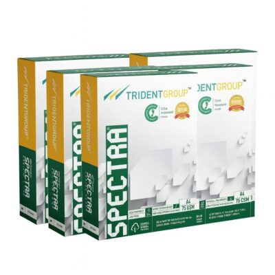 TRIDENT GROUP Spectra A4 75 GSM White Printer Paper, Wheat Straw Based, 500 Sheets Bundle (Pack of 5)