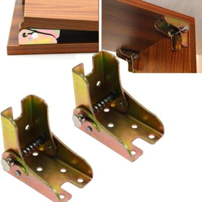 Self-Locking Folding Leg Brackets | Heavy-Duty Hinges for Tables, Workbenches & Furniture (2 Pcs)