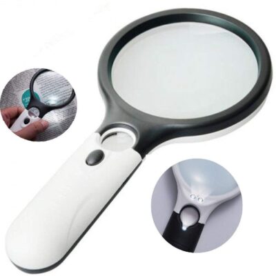 ZIVIK 3X & 45X LED Magnifying Glass for Reading & Detail Work
