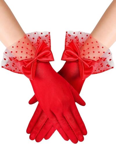 Lace Wrist-Length Gloves for Women – Elegant Formal, Ceremonial & Evening Party gloves for girls