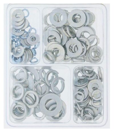 DIY Crafts India 152 Pcs Flat & Lock Washer Assortment with Organizer
