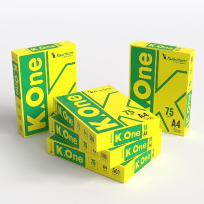 K-One A4 Copier Paper, 75 GSM, 500 Sheets per Ream (Pack Of 5)