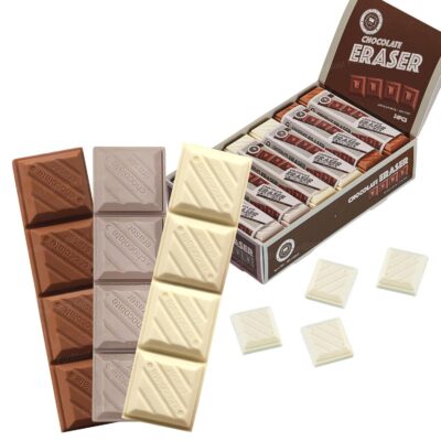 FunBlast Chocolate-Shaped Erasers for Kids – Pack of 3