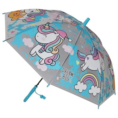 Kids Cartoon Umbrella with Whistle – Windproof, Automatic, Colourful Design