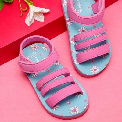 ONYC Floral Sandal for Baby Girl, Indoor and Outdoor Flat Sandals for Kids