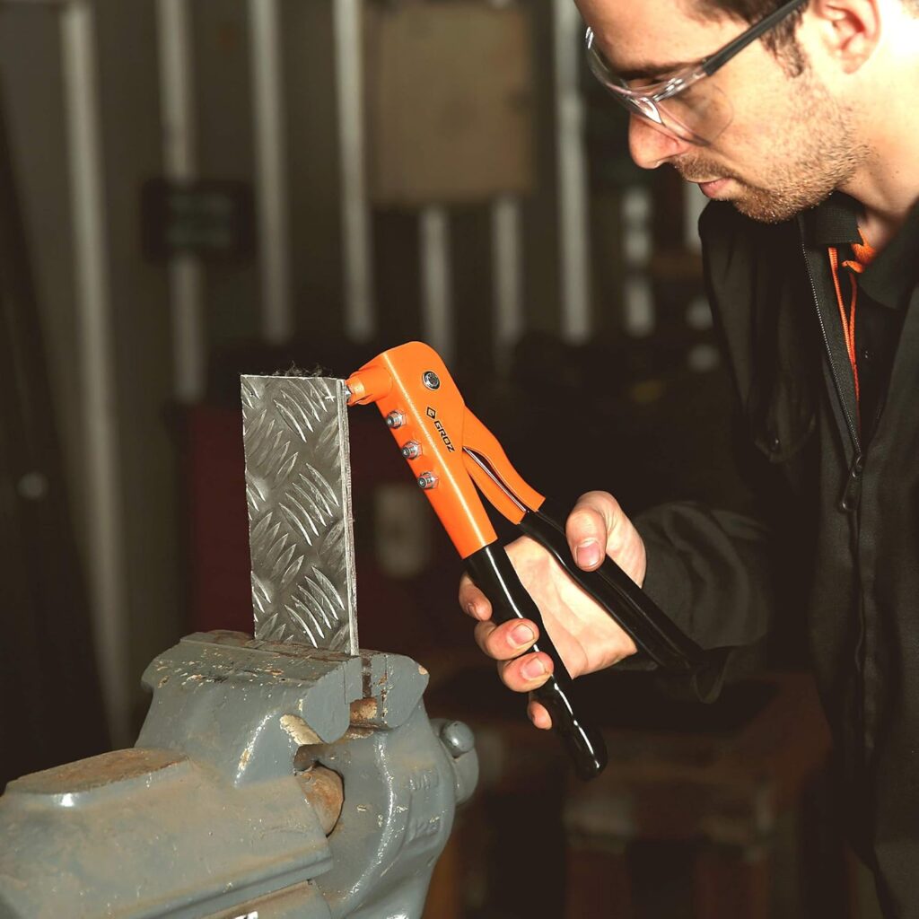 GROZ RT/FH-20 Nut Riveter Kit – M4, M5 & M6 Threaded Rivet Tool with ...