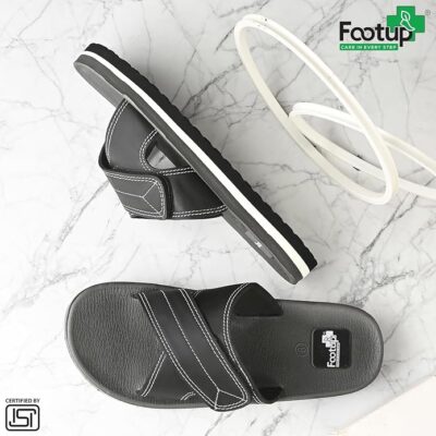 Orthopedic Casual Slippers for Men | Comfortable Stylish Everyday Wear Sandals with Soft Cushion Footbed & Non-Slip Sole | Durable Outdoor & Indoor Slippers