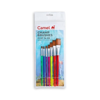 Camlin Champ Flat Brush Set – 7 Pieces (Multicolor)