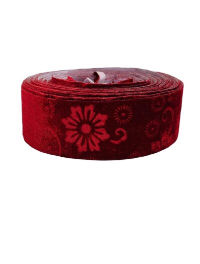 Maroon Lace Border Material Flower Design Soft Velvet Lace Trim Gota Patti Sewing Ribbon Roll Laces for Saree Suits Blouse Kurti Lehanga Dress and Home Decor.6.35 cm Width 9Mtr (Maroon)