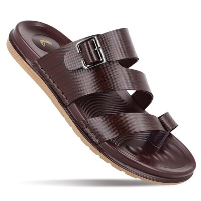 WALKAROO PLUS Bounceez Fashion Sandal Cushion for Men for Casual Footwear with Anti-Slip Sole Anti-Slip Sole, Toe Separator and Buckle Strap - WGP53209