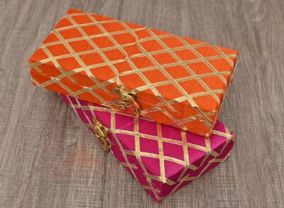 JAIPUR ACE Printed Decorative Shagun Cash Money Wooden Box Wedding Gift Jewellery Wrap Assorted Set Multicolored Gaddi Box