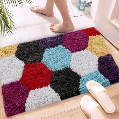 AAZEEM Cotton Door Mat (Multicolor, Standard)