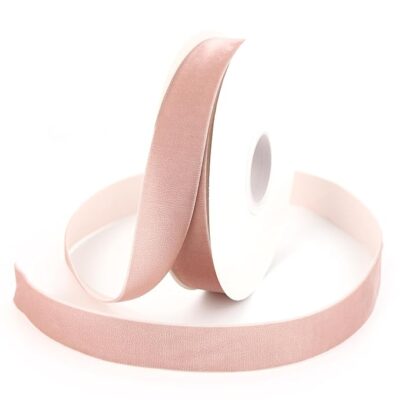 Dusty Pink Velvet Ribbon 1 Inch Single Face Blush Pink Velvet Christmas Ribbon for Tree Decorations, Wedding, Gift Wrapping, Hair Bows, Crafts - 10 Yards