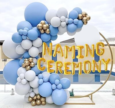 Special You Blue Naming Ceremony Decoration kit, Baby Name Revealing Decoration items,Baby naming ceremony decoration items for boys, Naming ceremony backdrop, Namkaran ceremony decoration - 55pcs