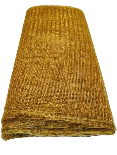 Golden Flower Mesh Net Fabric – 10 Mtr for Gift Packing & Decorations