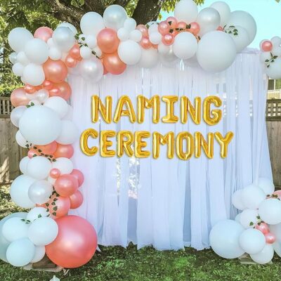 Special You Pink Naming Ceremony Decoration kit, Baby Name Revealing Decoration items, Baby naming ceremony decoration items for girls, Naming ceremony backdrop, Namkaran ceremony decoration - 68 pcs