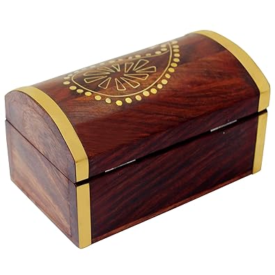 ITOS365 Handmade Wooden Jewellery Box for Women Jewel Organizer Gift Items - 6 inches