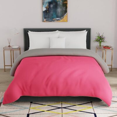 United Colors of Benetton Reversible Comforter – Queen/Double Bed (254 x 229 cm), 150 GSM, Ultra-Soft Microfiber, Lightweight AC Blanket & All-Season Quilt