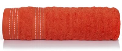 Casa Copenhagen - Egyptian Cotton Elegance 1 Pcs Large Bath Towel (75 X 150cm) Colour : Orange