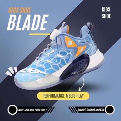 G&D Blade Unisex Kids Shoes Soft Sole | Memory Form with EVA Fylon Sole | Synthetic Upper Breathable, Lightweight | Comfortable & Dorable Stylish Indoor & Outdoor | Sports Shoes