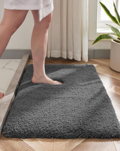 Ishro Home Premium Fuzzy Shag Carpet – Soft, Anti-Skid & Washable (16x24", Blue)