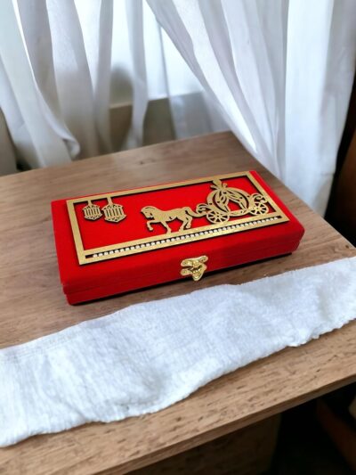 Wooden Decorative and Attractive Box Cash Box, Shagun, Jewellery Money Envelop Wedding, Gift Box, Bangel box (Pack of 1Pc) (SagunBoxHorse)