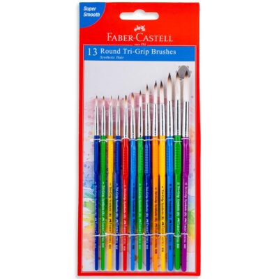Faber-Castell Tri-Grip Round Brush Set – 13 Pieces
