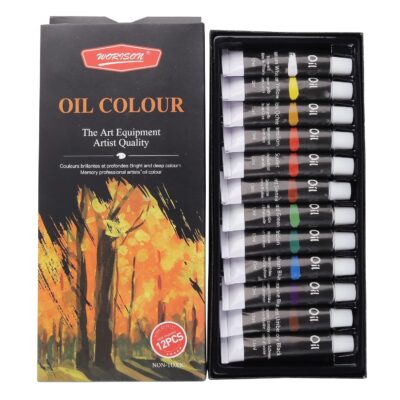 Worison Oil Colour Set – 12 Shades (12ml Tubes) | Rich & Smooth Pigments