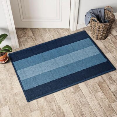 Status Contract Anti Slip Front Door Mat|(38x58cm) Living Room Rug for Entrance Door|Polypropylene Floor Mats for Home Essential Small Rugs for Office, Bedroom & Kitchen Blue | Set of 1