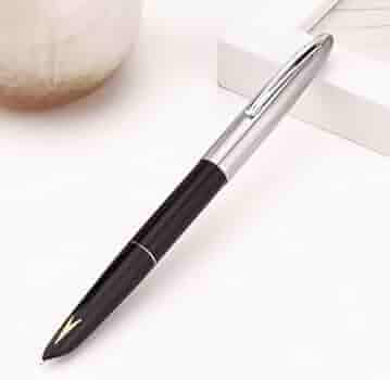 PENMAN HERO 329 ORIGINAL FOUNTAIN PEN, Steel Cap with Iridium Nib,Black color-Pack Of 1-Ideal Gift for Students and Proffesionals