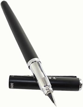 Hero Pen Original 3266 All Rounder Metal Body Fountain Pen, Smooth 360 Degree Angle Nib, Fixed Converter, Chrome Trims with Gift Box. (Black)