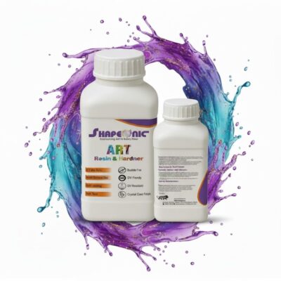 Crystal Clear Epoxy Resin for Art Craft| Non-Toxic, UV Resistant, Self-Leveling Resin for Jewelry Making, Coating, Molds, River Tables & DIY Projects (600 Gram)