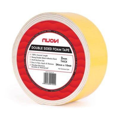 Double-Sided Foam Tape | 10meter Length, 2mm Thick | Both Sided Self Adhesive Acrylic Foam Heavy-Duty Tape | Prefect for Mounting, Paper, Furniture, Wall, Decoration, DIY Projects