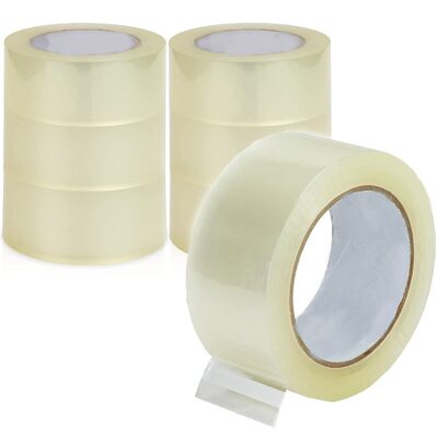 BOPP Packaging Clear Tape - 48MM X 50 Meter| Pack Of 6 | For Packaging, Decorating And DIY Works